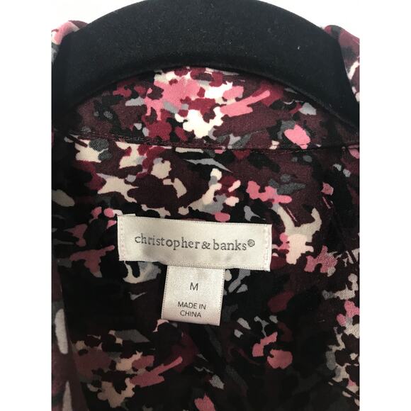 Christopher & Banks Women's M Soft Button Up Jacket Office Professional Mature - Picture 3 of 7